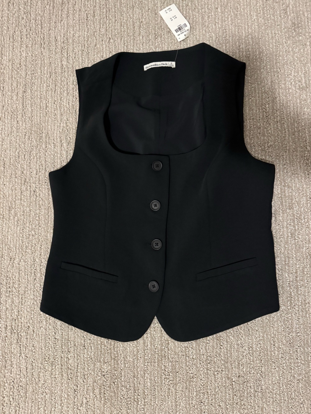 Abercrombie & Fitch Black Women's Tailored Vest